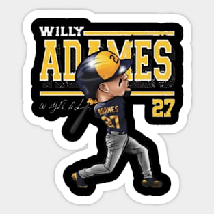 Willy Adames Milwaukee Cartoon Sticker